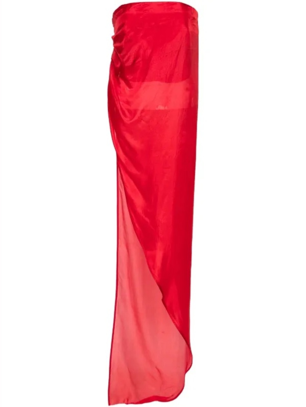 RICK OWENS - LIDO LONG TOP IN CARDINAL RED